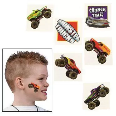 Fun Express 72 Monster Truck Temporary Tattoos