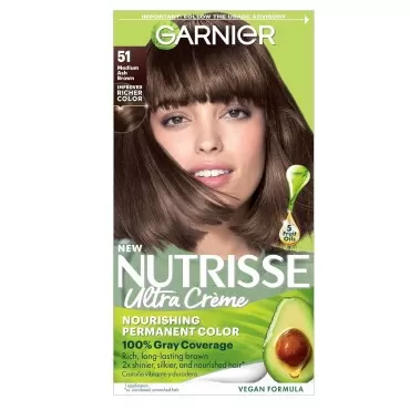 Garnier Nutrisse Haircolor - 51 Medium Ash Brown Cool Tea (Pack of 3)