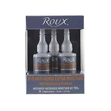 Roux 619 Anti-Aging Extra Moisture with Replenishing Panthenol, Instantly Increases Moisture, 0.5 Fl Oz, 3 Applications