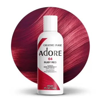 Adore Semi Permanent Hair Color 064 Ruby Red, 4 Fl...