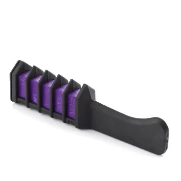 lotus.flower Temporary Hair Chalk Comb-Non Toxic Washable Salon Hair Color Comb for Hair Dye-Safe for Kids for Party Cosplay DIY(6 Colors) (Purple)