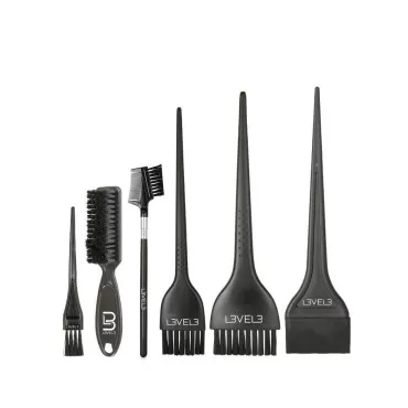 L3 - Tint Brush Set - Professional and Elegant Design - Use for Dye, Tint, and Color Needs - Comfortable and Polished Handle - Level Three Hair Color Brush - 6pc