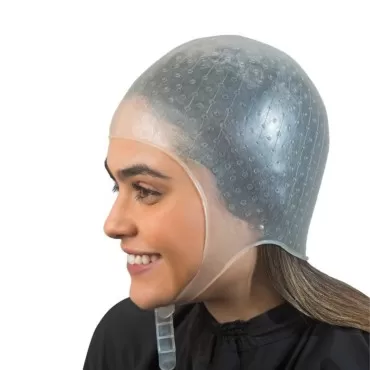 Dompel Silicone Athenas Highlight Hair Caps for Salon-Quality Highlights | Suitable for All Hair Types | White | Model 400-SA (2 PCS)