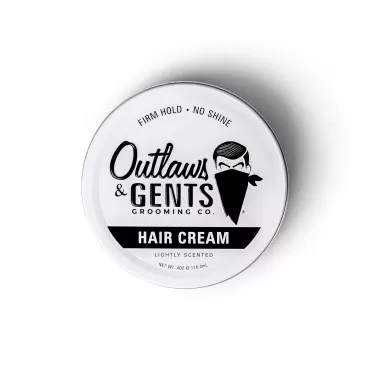 Outlaws & Gents Grooming Co. Hair Cream - Styling Cream for Men with Firm Hold and Matte Finish - Perfect for Daily Use and All Hair Types