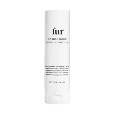 Fur KP Body Scrub - Powerful 14% AHA Body Scrub for Keratosis Pilaris or Rough Patches to Smooth and Clear Skin using Lactic Acid and Physical Exfoliants While Moisturizing the Skin - 6 oz