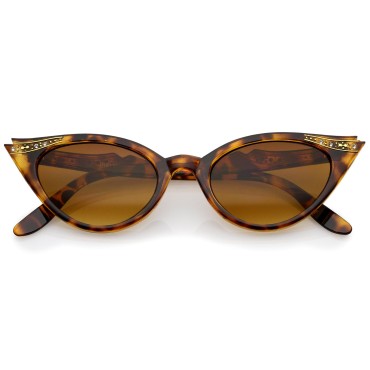 zeroUV 50s Vintage Cat Eye Sunglasses for Women UV...