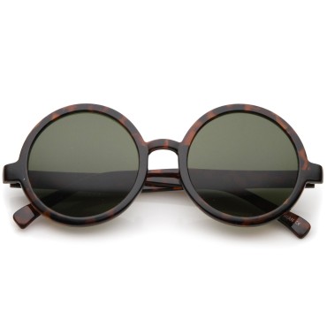 zeroUV Trendy Round Retro Sunglasses for Women, UV...