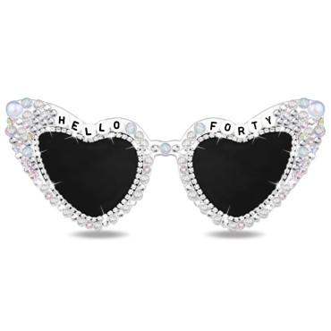 40th Birthday Glasses for Women, HELLO FORTY Sungl...