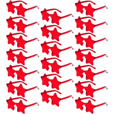 YWL 20 Pack Red Star Sunglasses Bulk Colorful Riml...