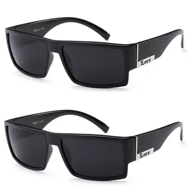 2 Pack - Locs Sunglasses Black Gangster Sunglasses...