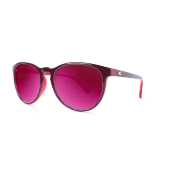 Knockaround Mai Tais Polarized Sunglasses for Women & Men - Impact Resistant Lenses & Full UV400 Protection, Burgundy Red Frames/Red Reflective Lenses