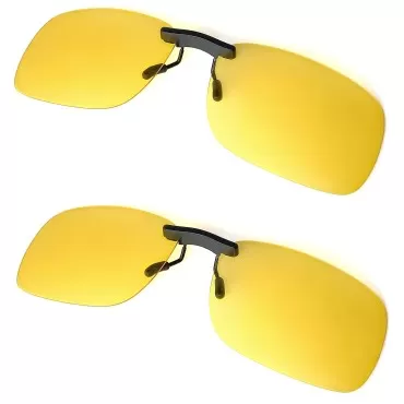 BLUE CUT Clip on Polarized Night Vision, Driving S...