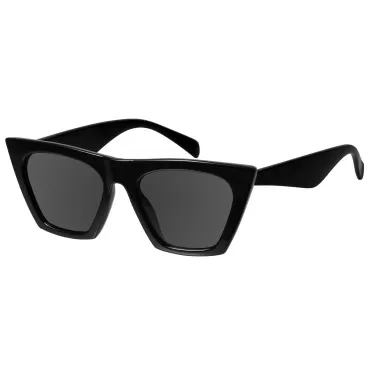 mosanana Cat Eye Sunglasses for Women Trendy Square Cateye Black Retro Cool Vintage Fashion 90s Cute Funky Ladies Small Chunky Unique MS51801