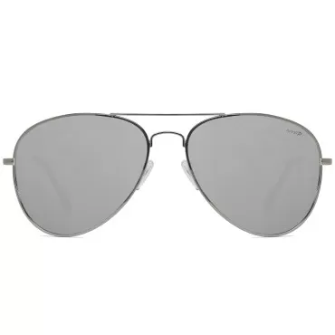 NYS Collection Premium Polarized Classic Aviator Sunglasses, Lightweight Frame, 63mm Lenses, UV400 for Men & Women (Silver Frame-Silver Mirror Lens)