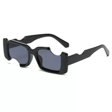 Irregular Small Rectangle Sunglasses Women Vintage Punk Sun Glasses UV Protection by LJCZKA