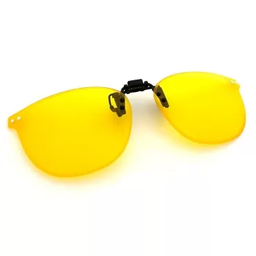 ARCAMOY Clip on Sunglasses Over Prescription Glasses Polarized Anti Glare Flip Up UV Protection Glasses For Men Women (Yellow - Night Driving)