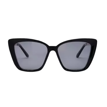 I-SEA Women's Sunglasses - Aloha Fox (BLACK/SMOKE POLARIZED)