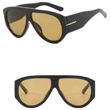 OANTGM Retro Sunglasses Aviator Sunglasses for Women Sunglasses Womens Trendy Y2k Sunglasses Y2k Accessories (Black Tea)