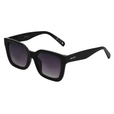 Nine West Women's Liora Sunglasses Rectangle, Blac...