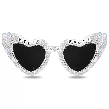40th Birthday Glasses for Women, HELLO FORTY Sungl...