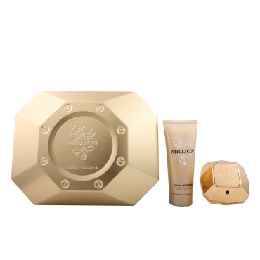 Lady Million By Paco Rabanne Gift Set -- 2.7 Oz Eau De Parfum Spray + 3.4 Oz Body Lotion For Women