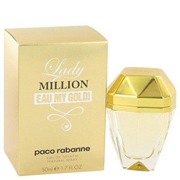 Lady Million Eau My Gold by Paco Rabanne Eau De Toilette Spray 1.7 oz Women
