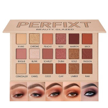 18 Color Natural Eyeshadow Palette - Soft Matte Sh...