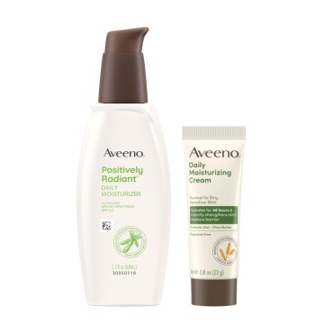Aveeno Skincare Bundle, Positively Radiant Daily F...