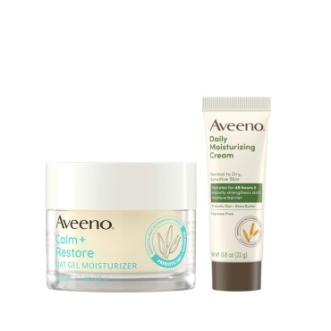 Aveeno Sensitive Skin Moisturizer Bundle, Calm + R...