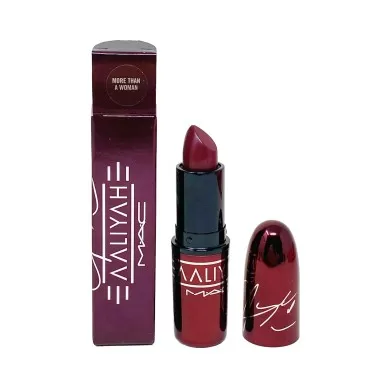 MAC Aaliyah Edition Amplified Creme Lipstick - More Than A Woman (Cool deep Red) .10 Oz/3 g