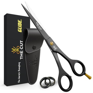 The Cut Factory- 6.5” Professional Hair Scissors - High Carbon 420 Stainless Steel Hair Cutting Scissors, Ultra-Sharp Barber Shears for Salon & Home (MATTE SILVER)