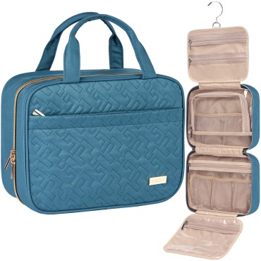 NISHEL Travel Toiletry Bag for women, Portable Han...