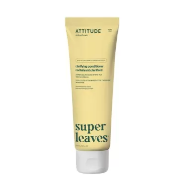 ATTITUDE Clarifying Hair Conditioner, Restores Shine, Naturally Derived Ingredients, Vegan Detangler, Dermatologically Tested, Lemon Leaves and White Tea, 8 Fl Oz