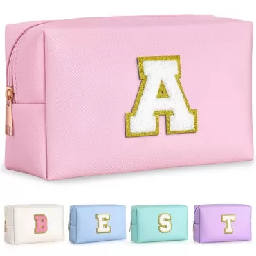 TOPEAST Initial Makeup Bag, Birthday Gifts for 4 5...