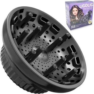 Grehge Universal Curly and Wavy Hair Diffuser for 1.4in to 2.4in Blow Dryers