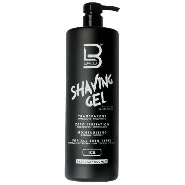 L3 - Level 3 Shaving Gel - Straight Razor Shave Gel - Non-Irritating - Refreshing Smell - No Hot Towel Necessary - Level Three Razor Gel (Ice - Large)