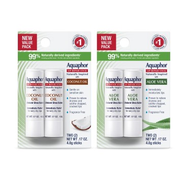 Aquaphor Naturally Inspired Lip Repair Stick Four ...