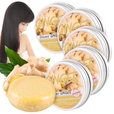 Zoreni Ginger Hair Regrowth Shampoo Bar, Natural O...