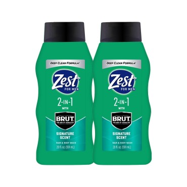 Zest Mens 2-in-1 Body Wash - Body Wash for Men - C...