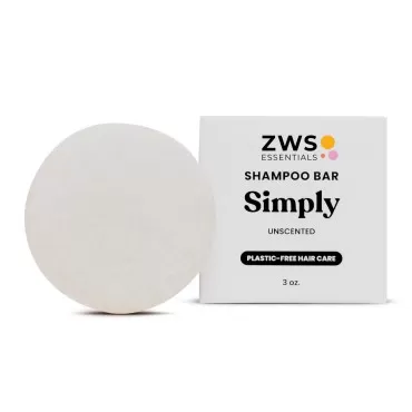 ZWS Essentials Simply Unscented Shampoo Bar, Vegan...
