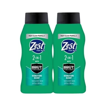 Zest Mens 2-in-1 Body Wash - Body Wash for Men - C...