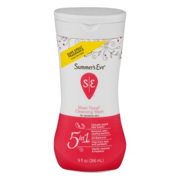 Summer's Eve Sensitive Skin Cleansing Wash Sheer Floral, 9 fl oz
