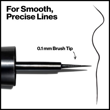Revlon Skinny Liquid Eyeliner, ColorStay Eye Makeup, Waterproof, Smudge-proof, Longwearing with Ultra-Fine Tip, Navy Shock, 0.08 oz