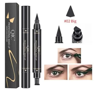 Magik QIC Winged Eyeliner Stamp Waterproof Long Lasting Liquid Eye Pen Makeup Tool Kit (#2 Big Stamp)