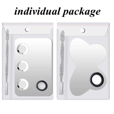 2 Pack Makeup Palette with Spatula, Stainless Stee...
