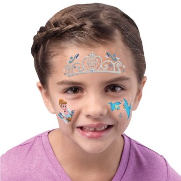 Face Paintoos - Disney Pricess - Face Design for Face Paint Alternative - for Kids Ages 4+