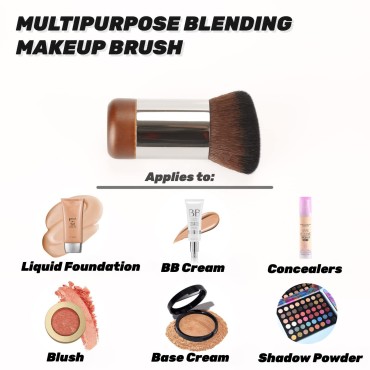 ShySwan Foundation Brush, Angled Flat Top Kabuki F...