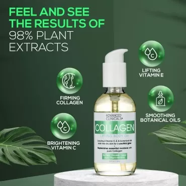 Advanced Clinicals Collagen Lifting Body Oil with ...