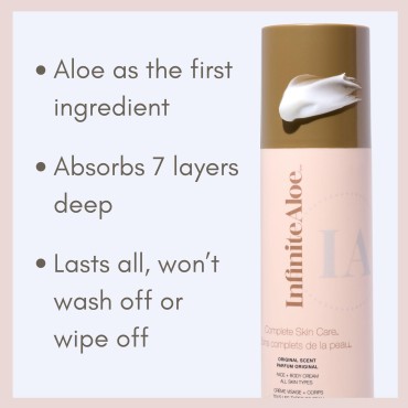 InfiniteAloe Complete Skin Care Airless Pump Bundle with Two Travel Sizes Included (Original Scent)