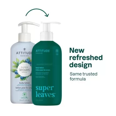 ATTITUDE Body Lotion, EWG Verified, Dermatologically Tested, Plant and Mineral-Based, Vegan Beauty Products, Extra Gentle, Unscented, 16 Fl Oz